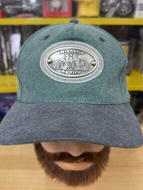 AG Tires Michelin Agricultural Tractor Tires Green Gray Hat Cap Strap Back
